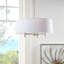 Lustre tambour 5 lumières blanc