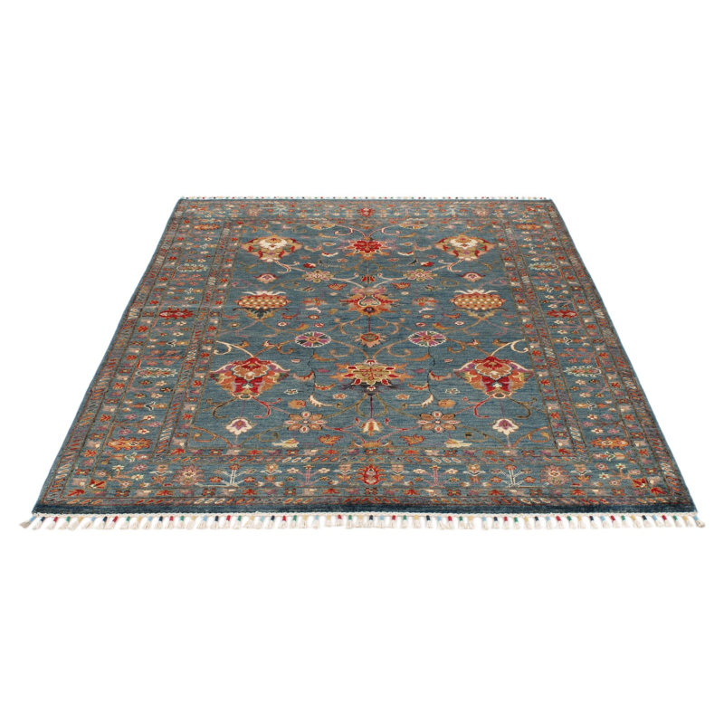Tapis tribal turc et multicolore 5 x 7