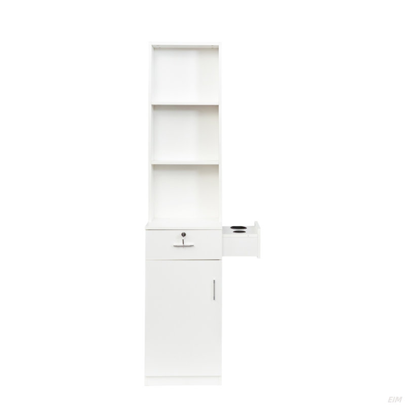 Bureau à cheveux moderne et simple, rangement multicouche, grand espace de rangement, armoire de rangement (armoire), Blanc