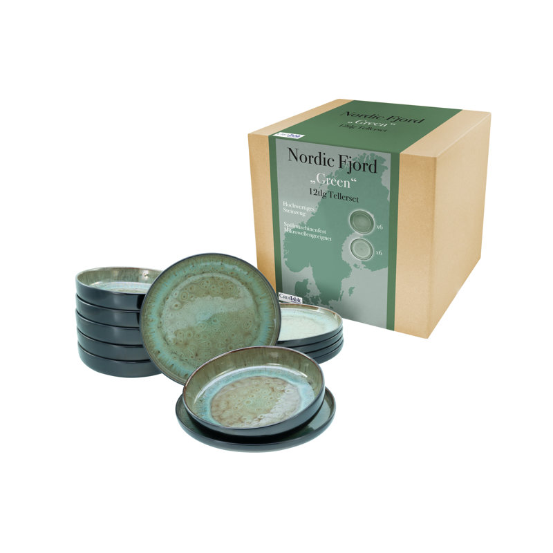 Nordic Fjord 12 Piece Dinnerware Set, Service for 6
