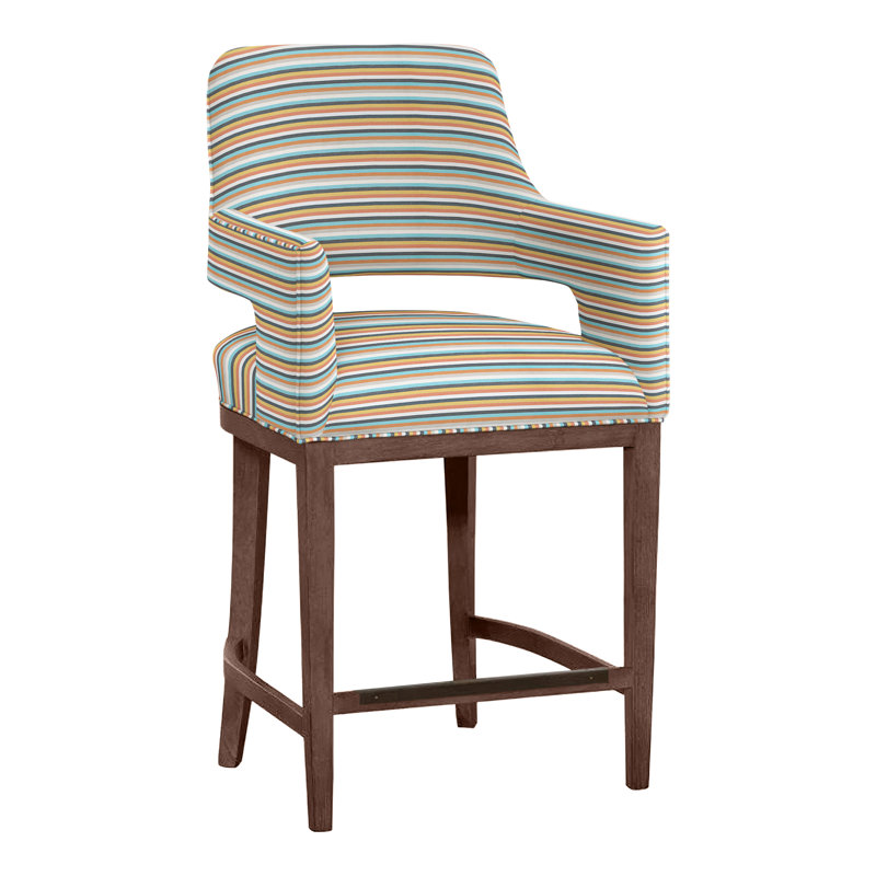 Tabouret de bar et de comptoir Josie, Noyer, Perigold entourant le lever du soleil