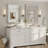 Amara Tempered Glass and Aluminum Alloy Framed Wall Mirror-434510280-440482599