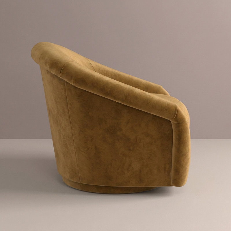 Carley Summers X River & Bord: The Betty Swivel Chair, Brown Fabric