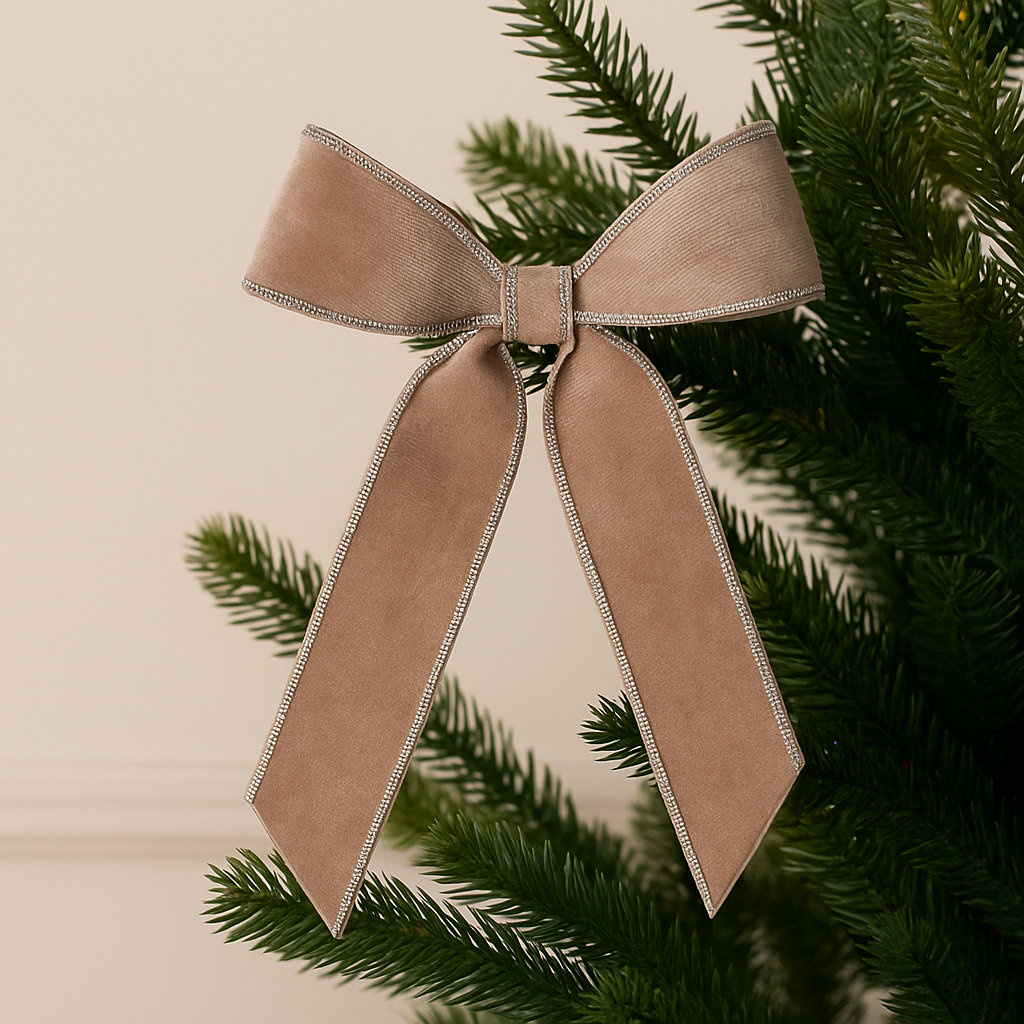 Bow, 2.5'' H x 13'' W x 9.5'' D, Beige;Gray