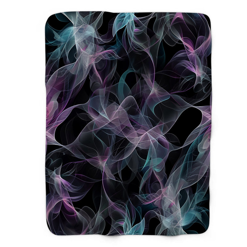 Ethereal Elegance Realm - Couverture sherpa de qualité supérieure 1 pièce, Lit simple