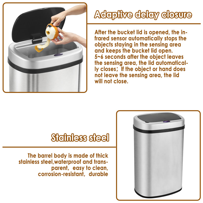 Stainless Steel Kitchen Trash Can