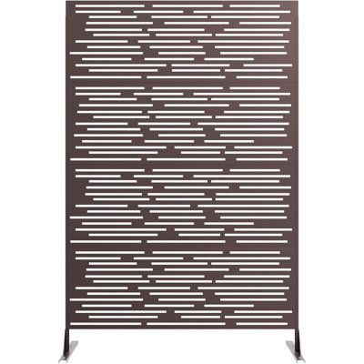 Freestanding Metal Garden Privacy Screen 180 x 117 cm, Rust-Resistant Decorative Outdoor Divider Trellis Fence for Patio, Balcony, Backyard, Pool, Hot Tub & Indoor Room