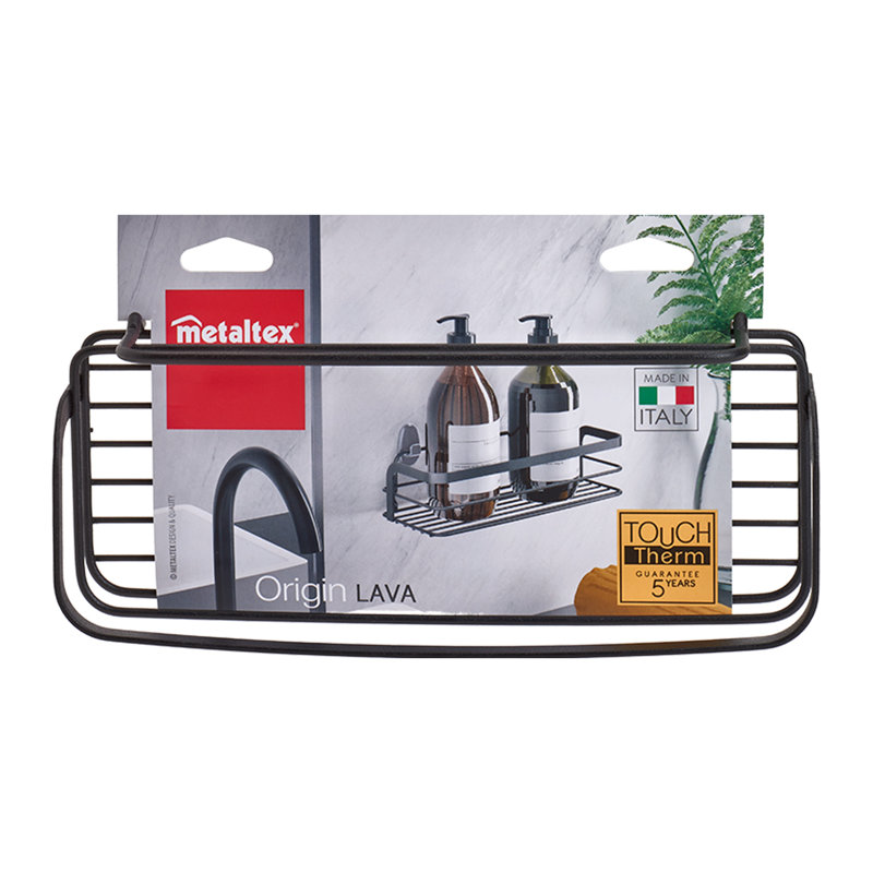 Iron Bathroom Shelves, Black