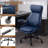 High-Quality PU Leather Office Chair with Premium Durable Construction, Silent Wheels, Easy Assembly, Blue-15962263