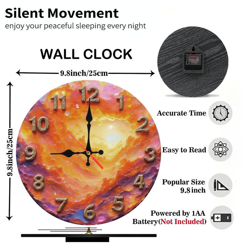 Horloge sur ciel éthéré