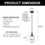 Luminaire suspendu simple avec abat-jour en verre