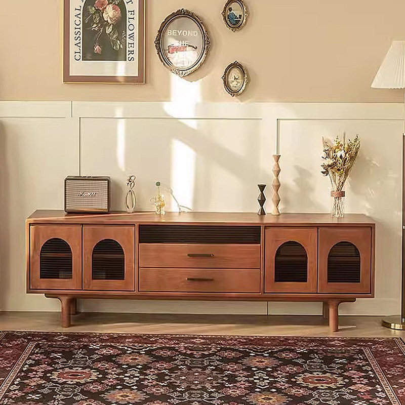 Meuble télé moderne et minimaliste avec rangement, H 22,83 po x L 86,61 po x l 15,75 po