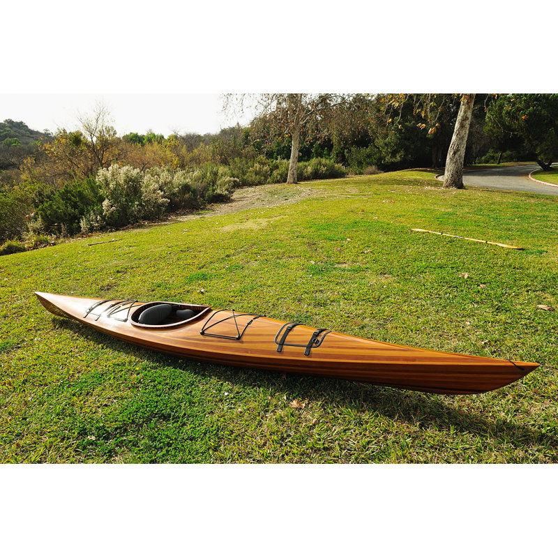 Kayak en bois 17-1 personnes, H 13,5 po x l 177 po x P 24 po