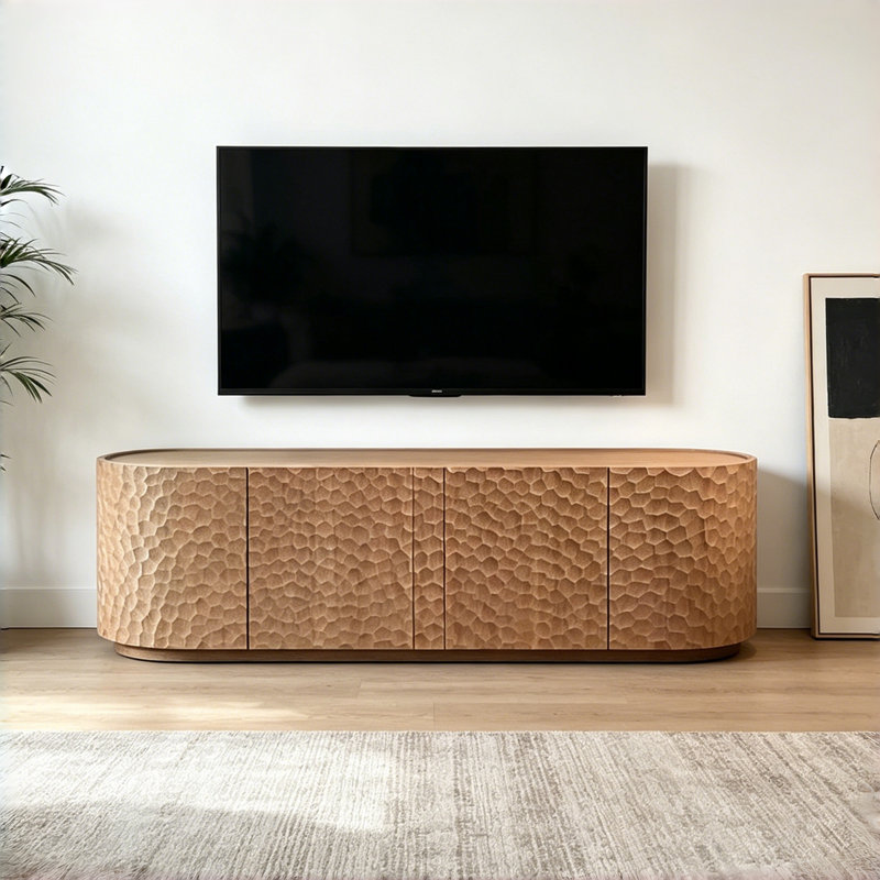 Meuble télé brun simple et créatif