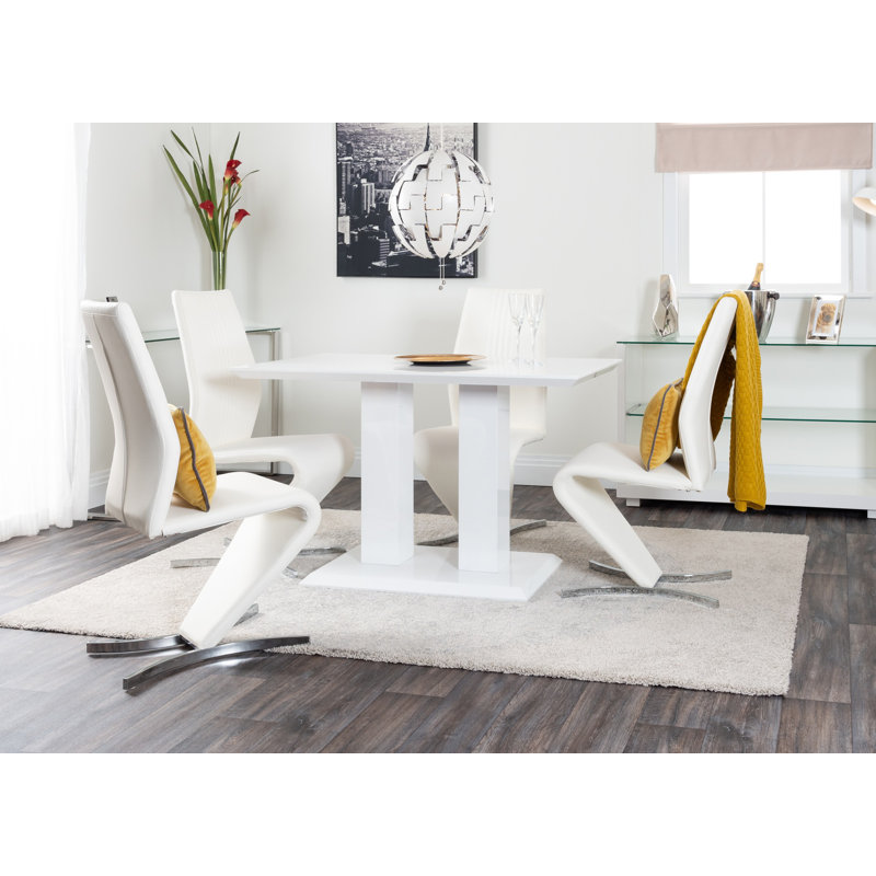 Ensemble de table de salle à manger Eubanks, Blanc