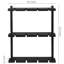 Manufactured Wood Wall Mounted Wine Glass Rack in Black 