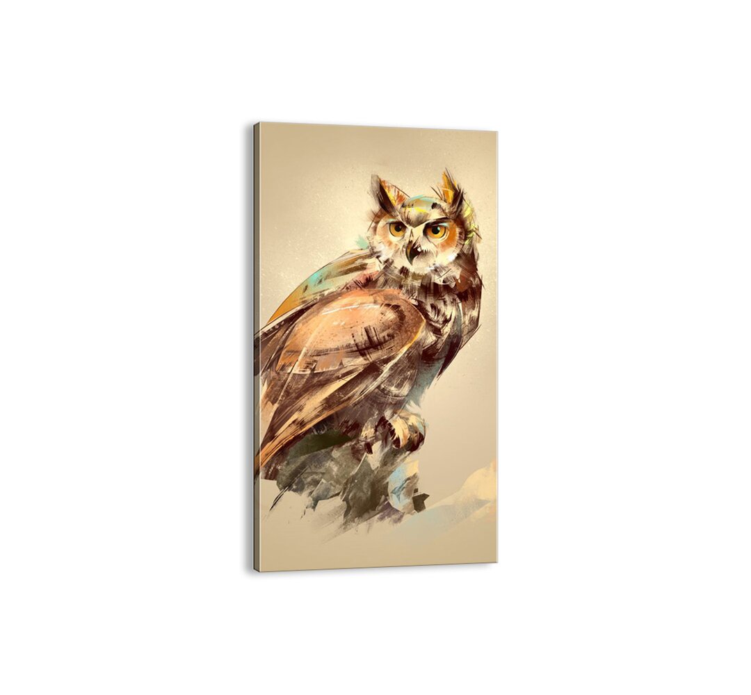 Leinwandbild - Grafikdruck „The Wisest Owl - Confirmed by Dä…Browa”