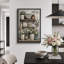 «Farmhouse Daisy Bath Shelf Arrangement», images de salle de bain, impression sur toile encadrée-132063735-132063740