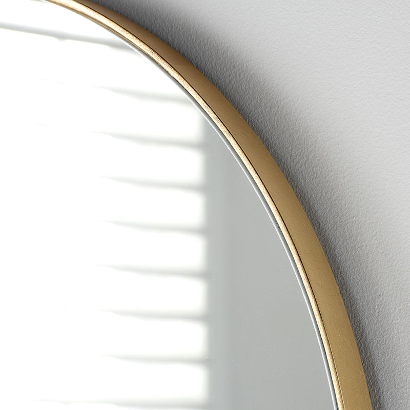 Lottie Oval Metal Framed Wall Mounted Full Length Mirror, Black, 150cm H x 60cm W