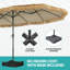 Parasol d'extérieur 15 pi avec base Tiki