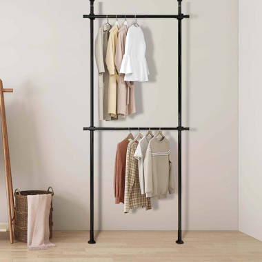 Jessic 31.4'' Metal Rolling Clothes Rack