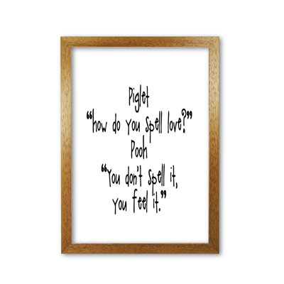 Winnie The Pooh Love Quote - Print