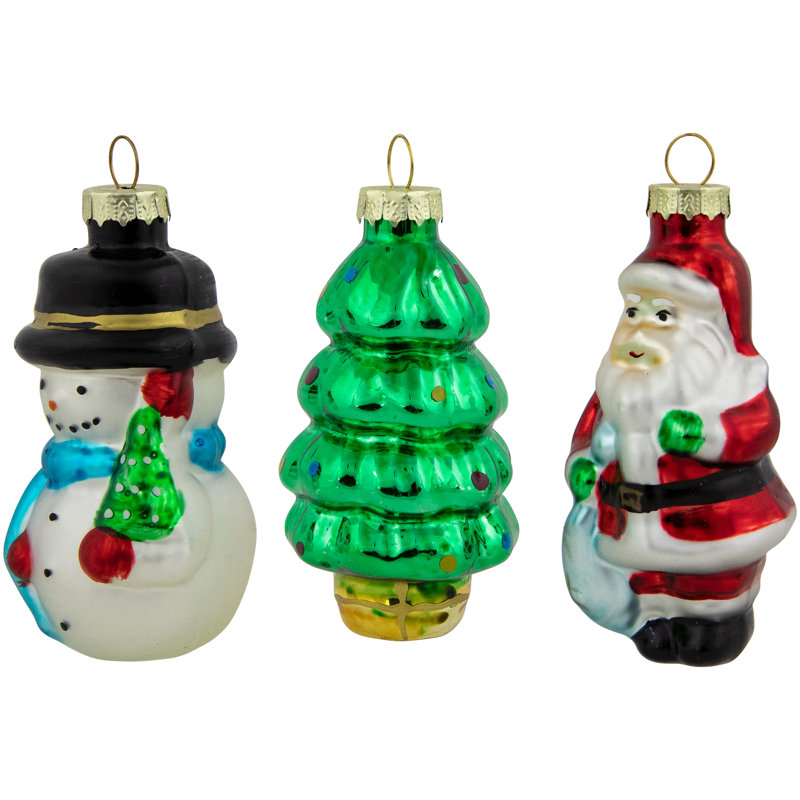 3'' Glass Hanging Figurine Ornament