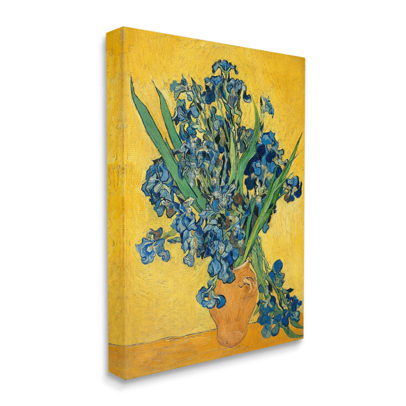 «Van Gogh Irises Post Impressionist» par Vincent Van Gogh, reproduction d'art, H 30 po x l 24 po x P 1,5 po