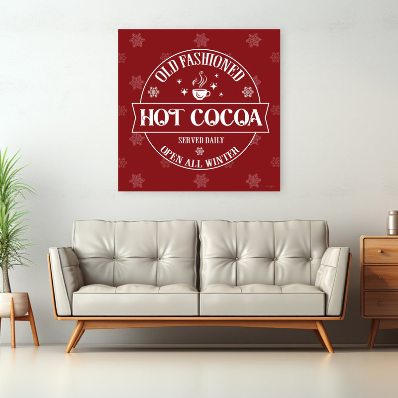 «Old Fashioned Hot Cocoa», art rétro rétro rustique, 48" H x 48" W