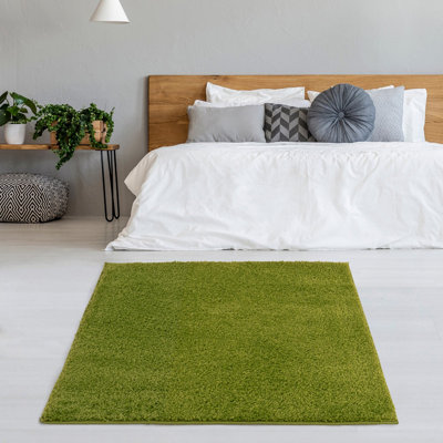 Myshaggy Collection Rugs Solid Design in Green