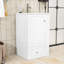 Meuble-lavabo autoportant moderne avec lavabo en céramique, tiroir à fermeture en douceur et tablettes latérales ouvertes-631983238