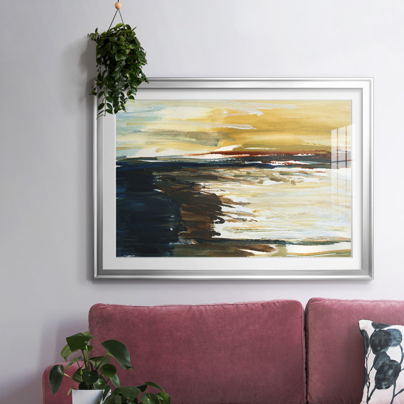 Slauson Ridge, cadre encadré, biseauté et verre, Argent, H 15 po x l 21 po x P 1,5 po