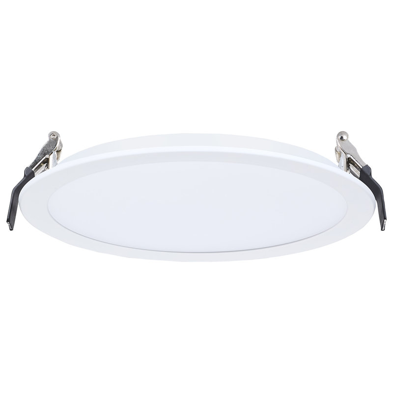 20 Watt 8 Inch LED Direct Wire Downlight Remote Driver CCT Selectable Dual Dimming Flat Face