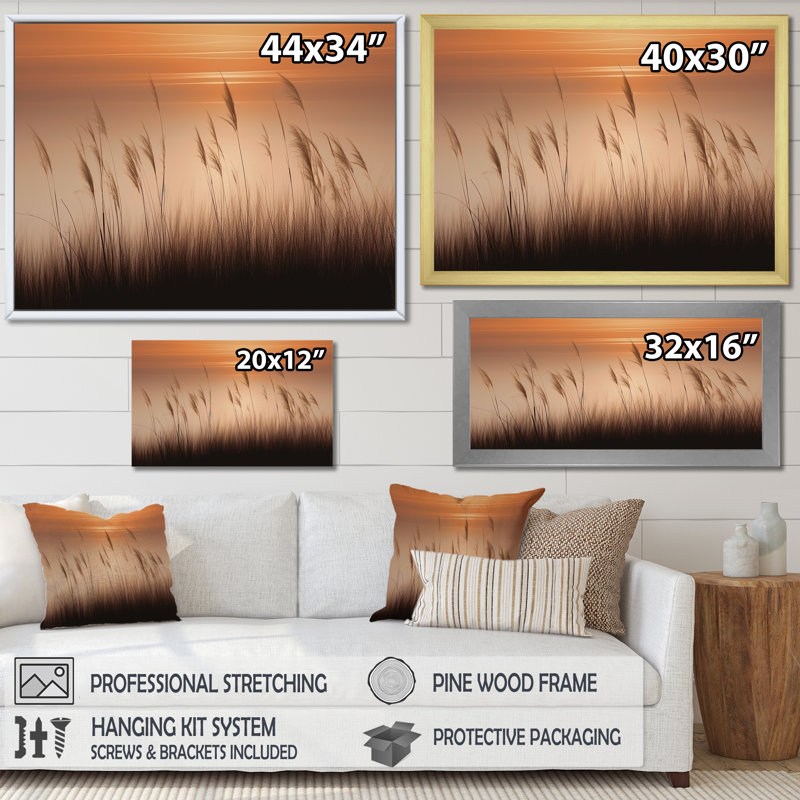 Beach Grass To The Morning - plage et océan, impressions sur toile, Toile tendue, H 24 po x l 32 po x P 1 po