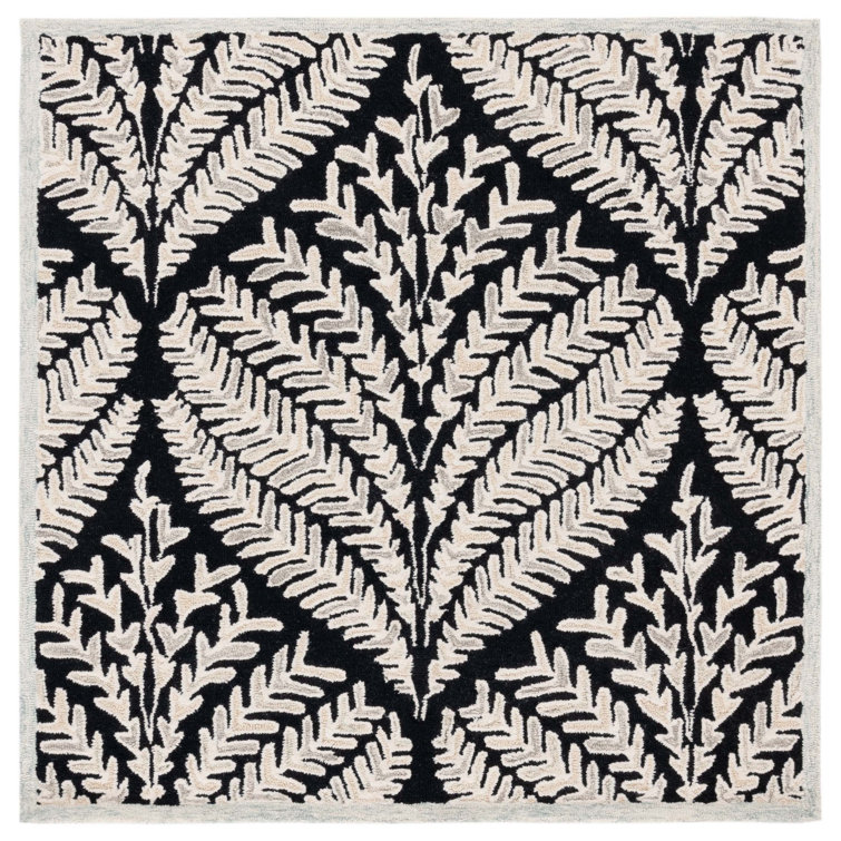Cerda Hand Tufted Wool Floral Rug