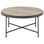 Metal Trimmed Industrial Coffee Table, Weathered Grey Oak And Black Finish Table With Ample Storage, Black, Wooden Base