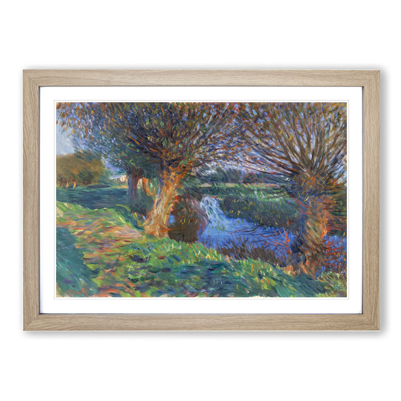 At Calcot by John Singer Sargent - Picture Frame Painting, 36cm H x 48cm W x 2cm D, Oak Framed