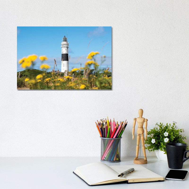 Lighthouse Kampen In Summer by Jan Becke - Wrapped Canvas Gallery-Wrapped Canvas Giclée, Wrapped Canvas, 8" H x 12" W