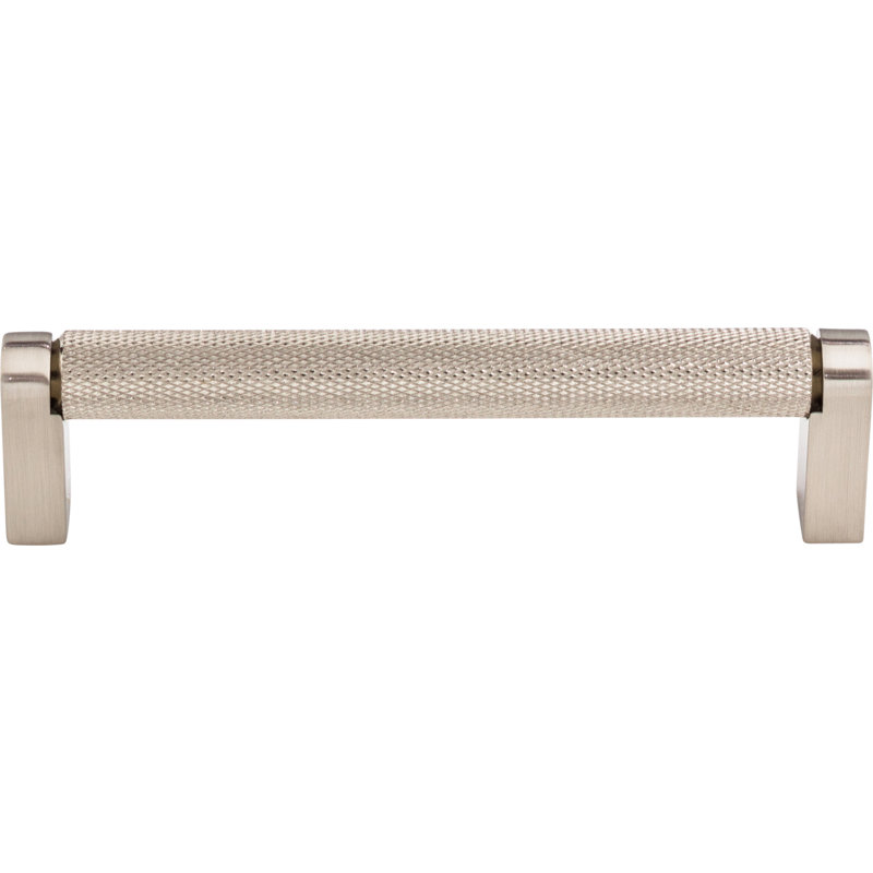 Brushed Nickel Modern Industrial Bar Pull with Mounting Hardware