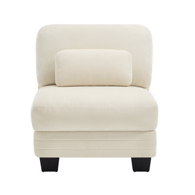 Sofa moderne minimaliste sans accoudoirs avec coussins, idéal pour le salon, la chambre à coucher et l'appartement