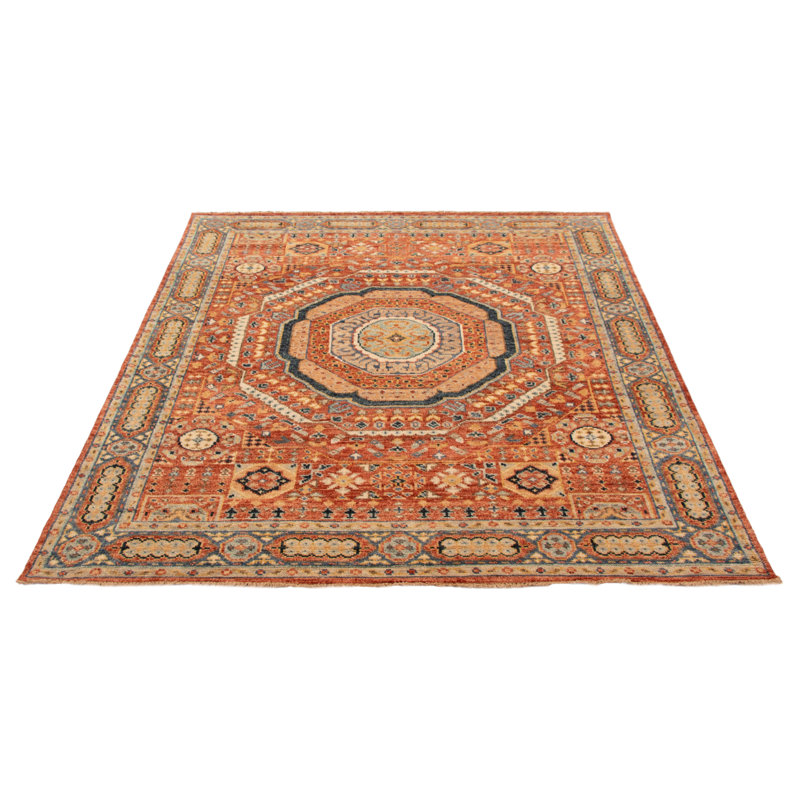 One of kind Hand-Knotted Jules Serapi Red Rug 8'1" x 9'9"