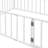Full Size Metal Floor Bed Frame With Fence And Door, White-222715378-222715379