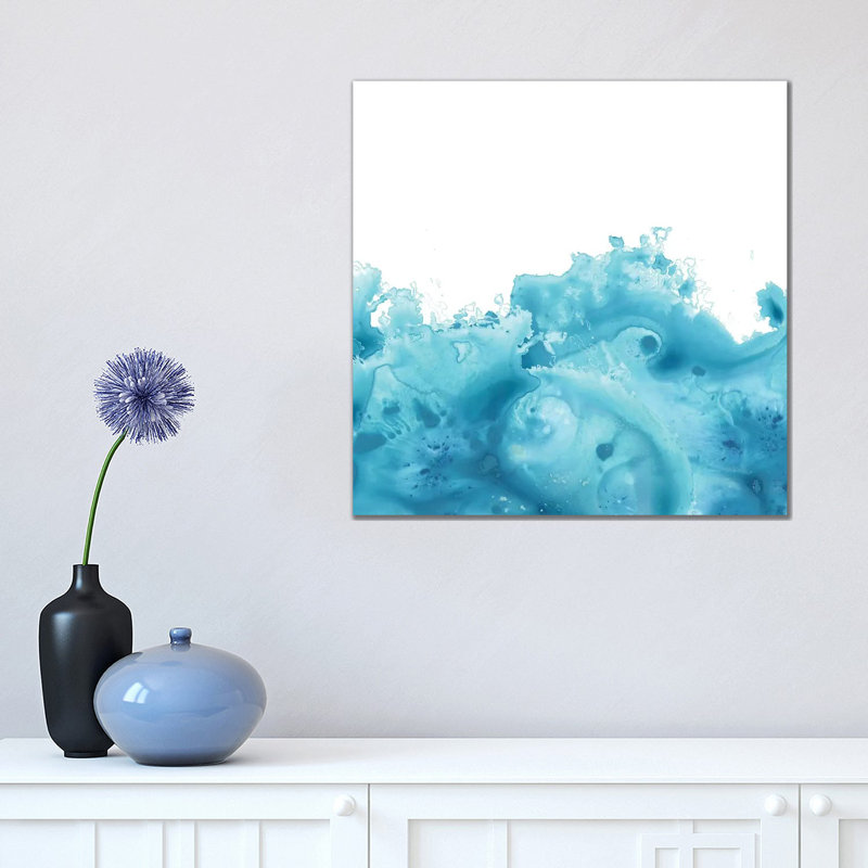 Splash Wave VI by June Erica Vess - Wrapped Canvas Painting, 45.72 cm H x 45.72 cm W x 3.175 cm D