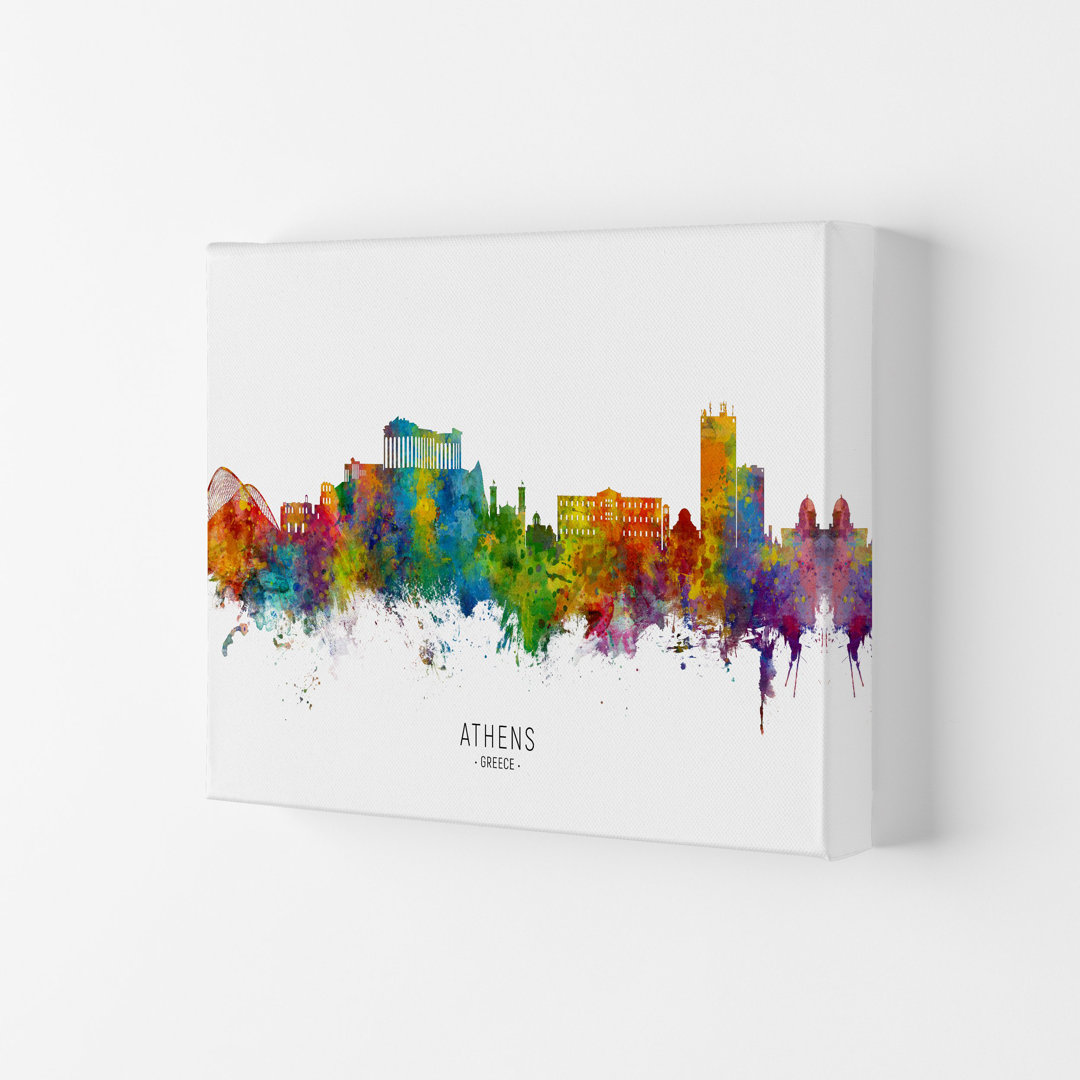 Athens Greece Skyline by Michael Tompsett - Print