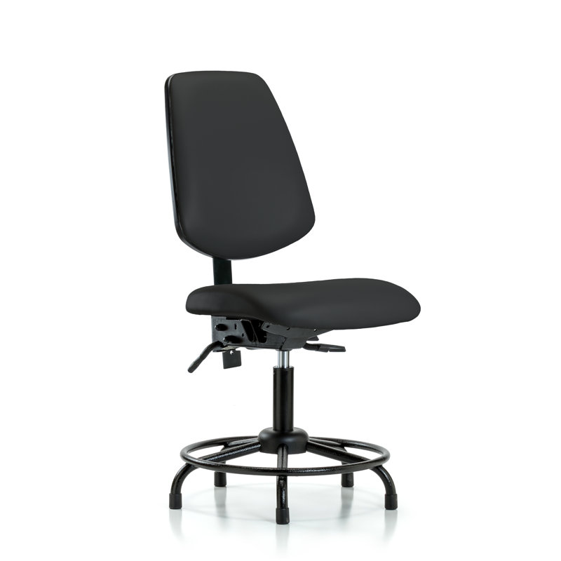 Eloise Drafting Chair, Black, Glides, Not Included