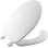 BEMIS 75 Commercial Open Front Toilet Seat with Cover, ROUND, Plastic, White