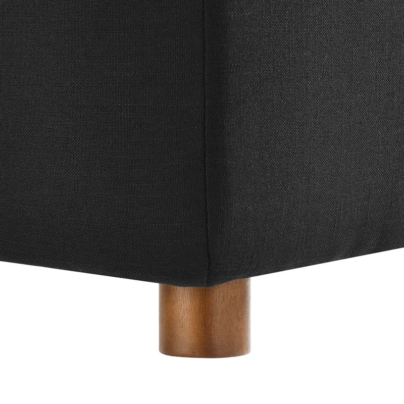 Ensemble de canapé modulaire rembourré et rembourré Commix, 2 pièces par Modway, Mélange de polyester noir