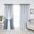 Fortuna Brockham Solid Tulle Overlay Room Darkening Grommet Curtain Panels-1636279524-1636324788