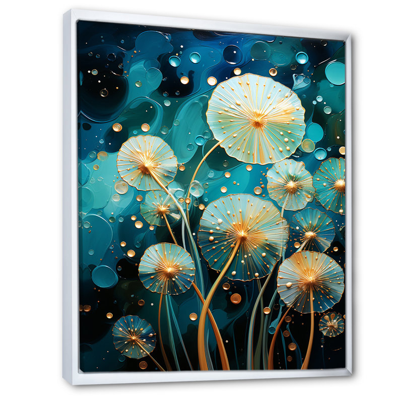 Seacreature Reflections sur toile, Gold Picture Framed, H 40 po x l 30 po