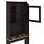 Armoire de rangement moderne en bois au-dessus de la toilette pour la maison et la salle de bain